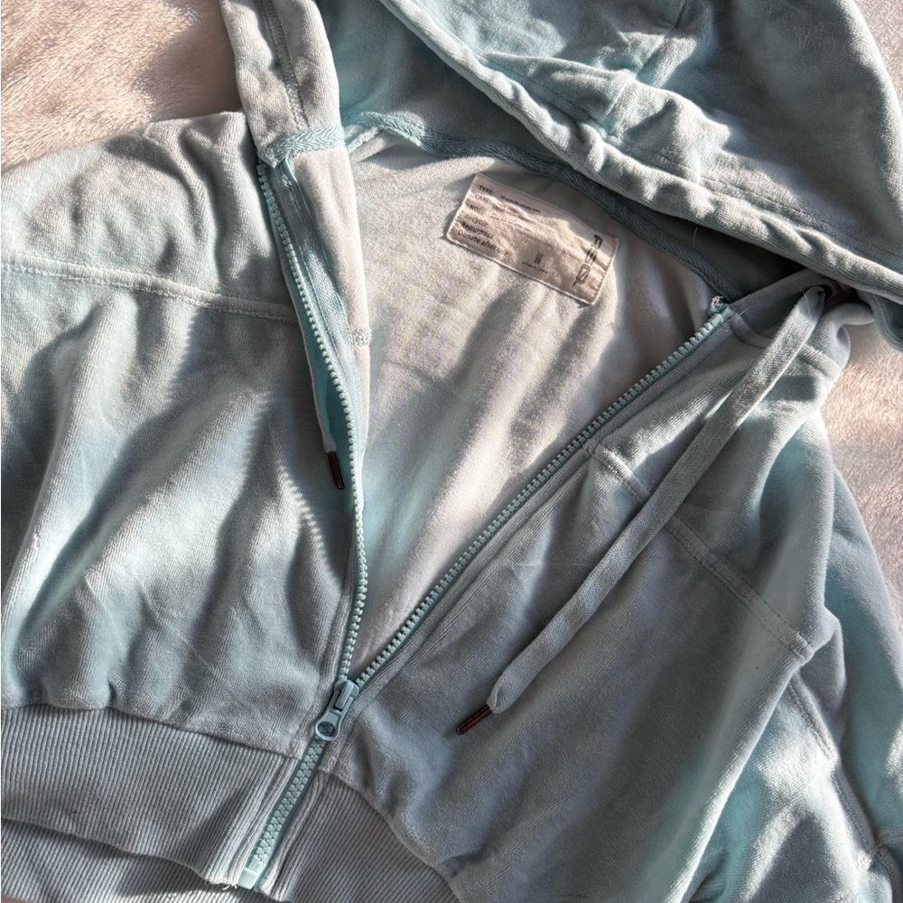 Light Blue Zip-Up Hoodie